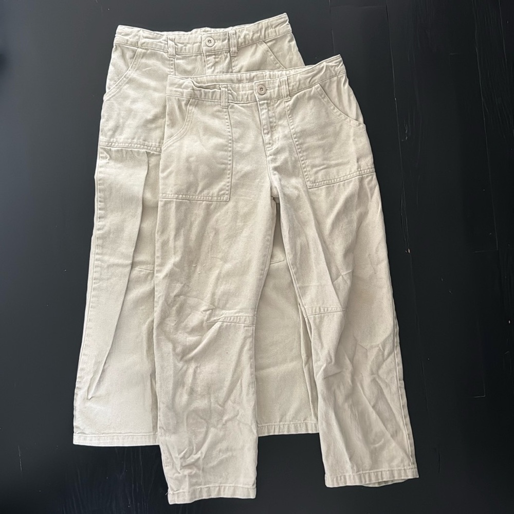 2 Pair of Art Class Kids High Waist Lightweight Khaki Uniform
Pants